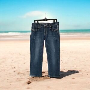 MISS CHIC WOMEN'S BLUE JEAN CAPRI'S SIZE‎ 9 STYLE # BO16